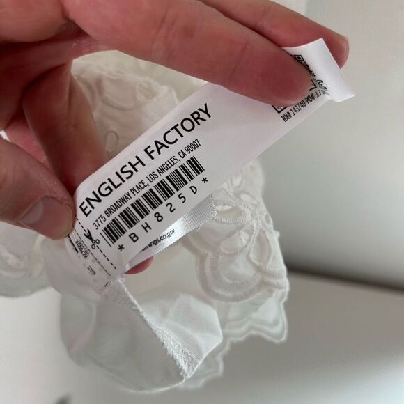 English factory NWT premium knit and embroidery combo dress eyelet size large - Picture 12 of 14